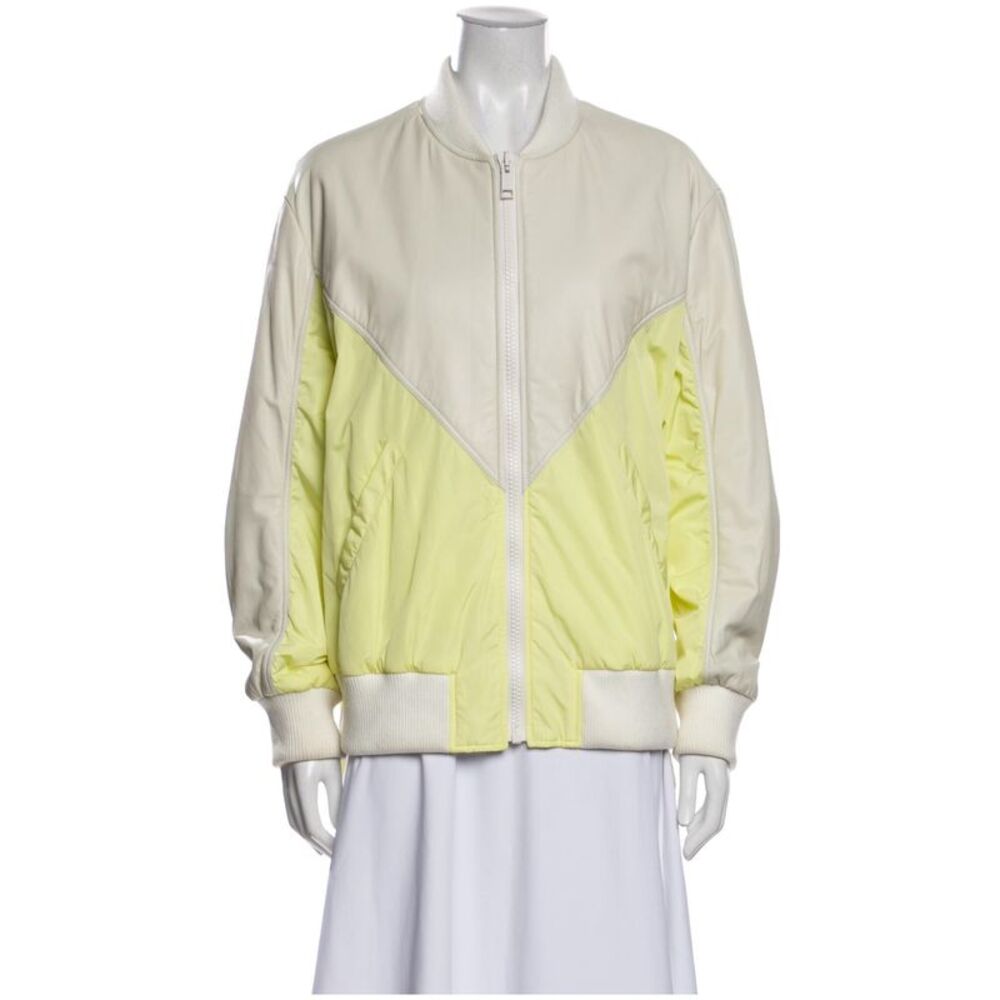 NWT YS ARMY Womens Yellow Color Block Zip Up Winter Jacket Coat 36